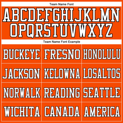 Custom Orange White-Black Mesh Authentic Football Jersey - Sky-Custom