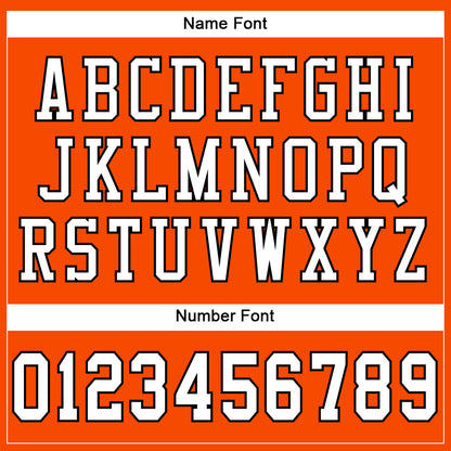 Custom Orange White-Black Mesh Authentic Football Jersey - Sky-Custom