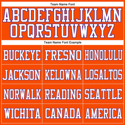 Custom Orange White-Purple Mesh Authentic Football Jersey - Sky-Custom