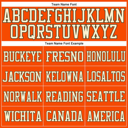 Custom Orange Cream-Olive Mesh Authentic Football Jersey - Sky-Custom