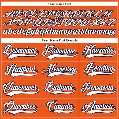 Custom Orange White-Navy Hockey Lace Neck Jersey - Sky-Custom
