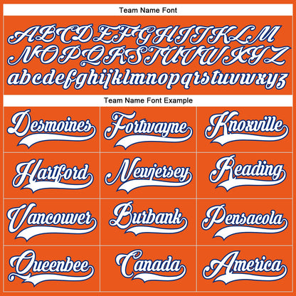 Custom Orange White-Royal Hockey Lace Neck Jersey - Sky-Custom