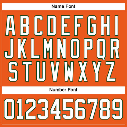 Custom Orange White-Green Hockey Lace Neck Jersey - Sky-Custom