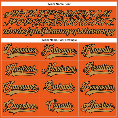 Custom Orange Old Gold-Black Hockey Lace Neck Jersey - Sky-Custom