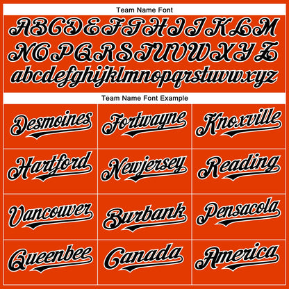 Custom Orange Black-White Authentic Baseball Jersey - Sky-Custom
