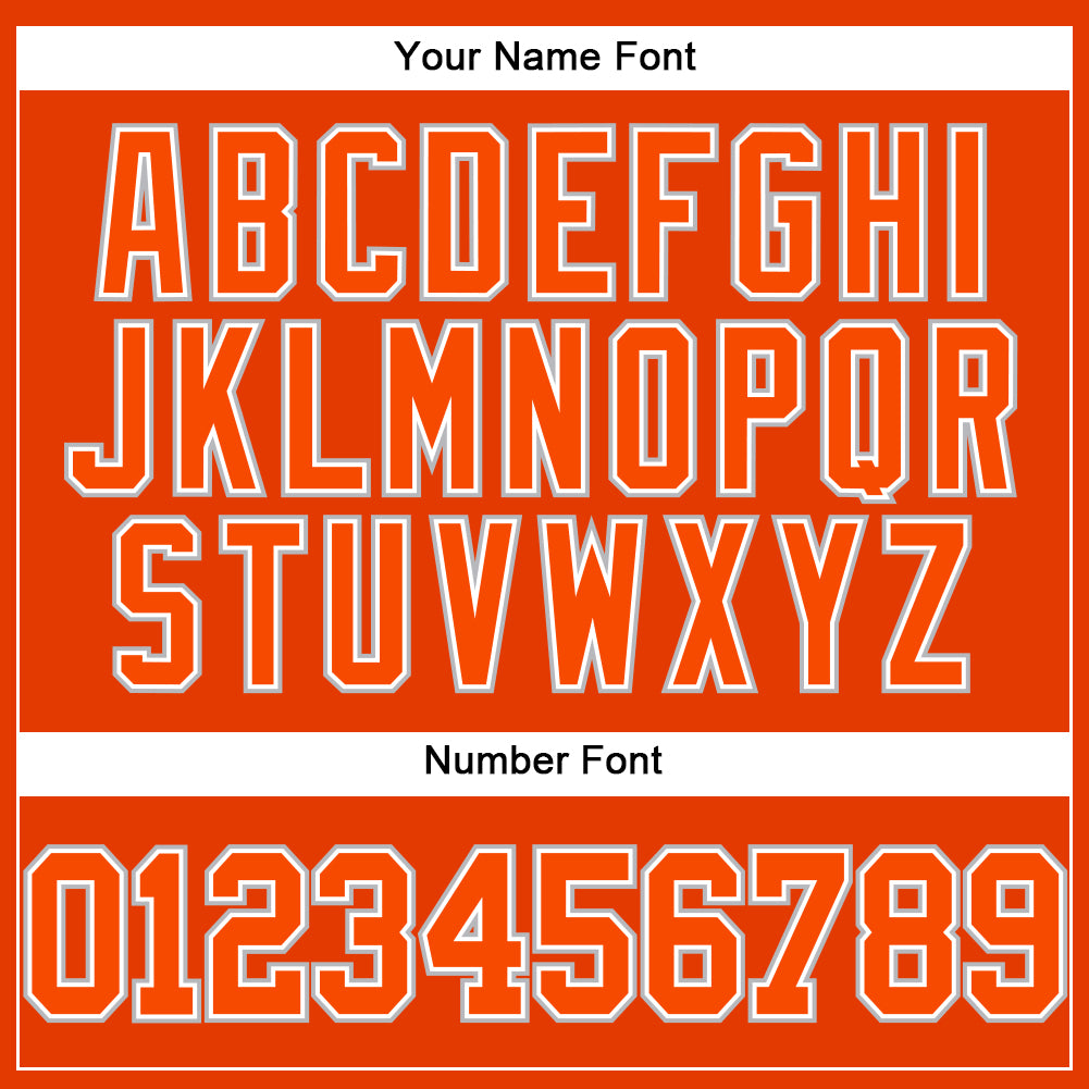 Custom Orange White-Gray Authentic Baseball Jersey - Sky-Custom