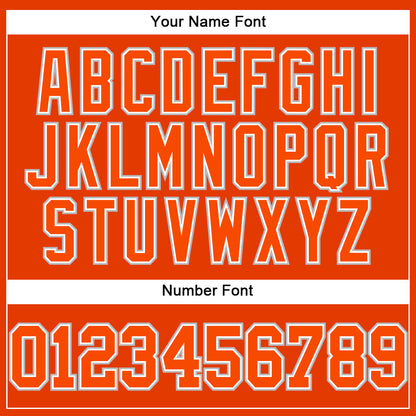 Custom Orange White-Gray Authentic Baseball Jersey - Sky-Custom