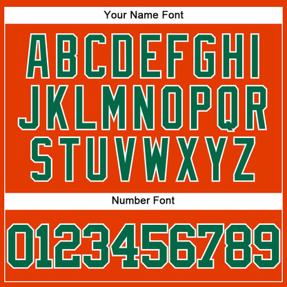 Custom Orange Kelly Green-White Authentic Baseball Jersey - Sky-Custom