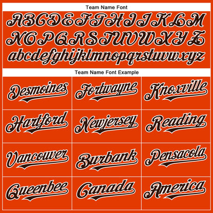 Custom Orange Brown-White Authentic Baseball Jersey - Sky-Custom
