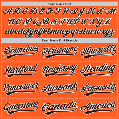 Custom Orange Brown-White Authentic Throwback Baseball Jersey - Sky-Custom