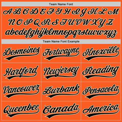Custom Orange Black-Cream Authentic Throwback Baseball Jersey - Sky-Custom