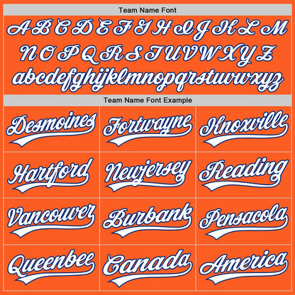 Custom Orange White-Royal Authentic Throwback Baseball Jersey - Sky-Custom