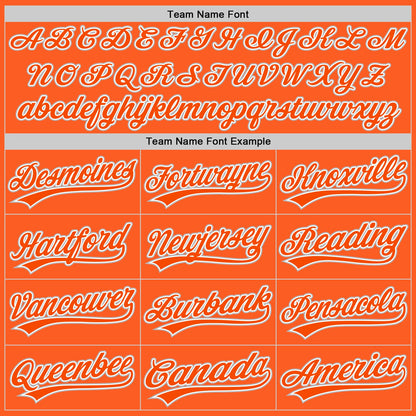 Custom Orange Gray-White Authentic Throwback Baseball Jersey - Sky-Custom