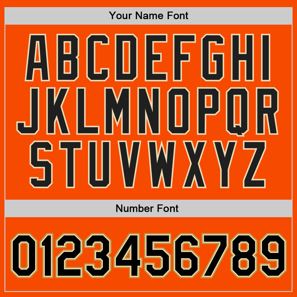 Custom Orange Black Cream-Old Gold Authentic Throwback Basketball Jersey - Sky-Custom