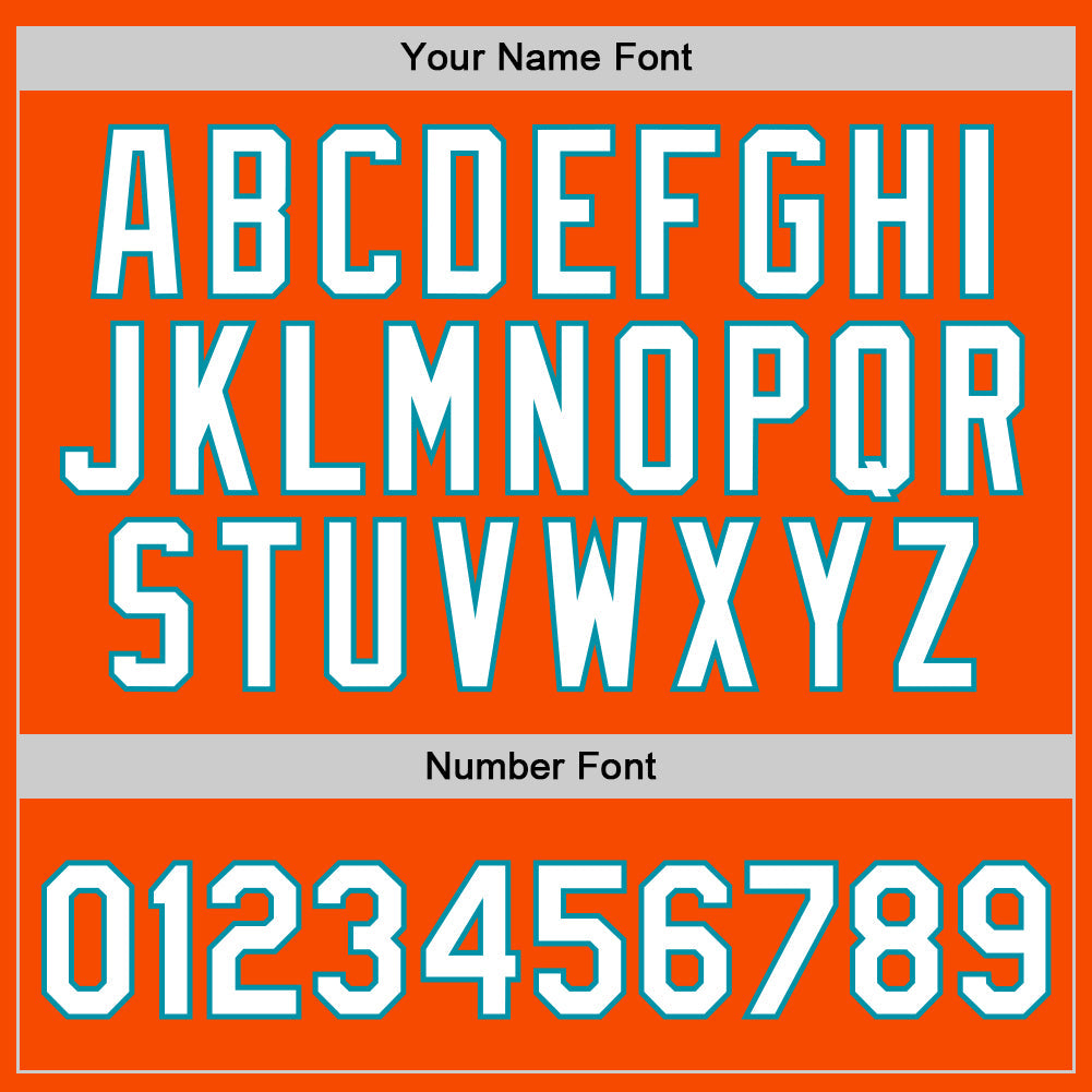 Custom Orange White-Teal Authentic Throwback Basketball Jersey - Sky-Custom