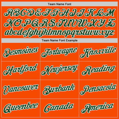 Custom Orange Green-White Authentic Throwback Basketball Jersey - Sky-Custom