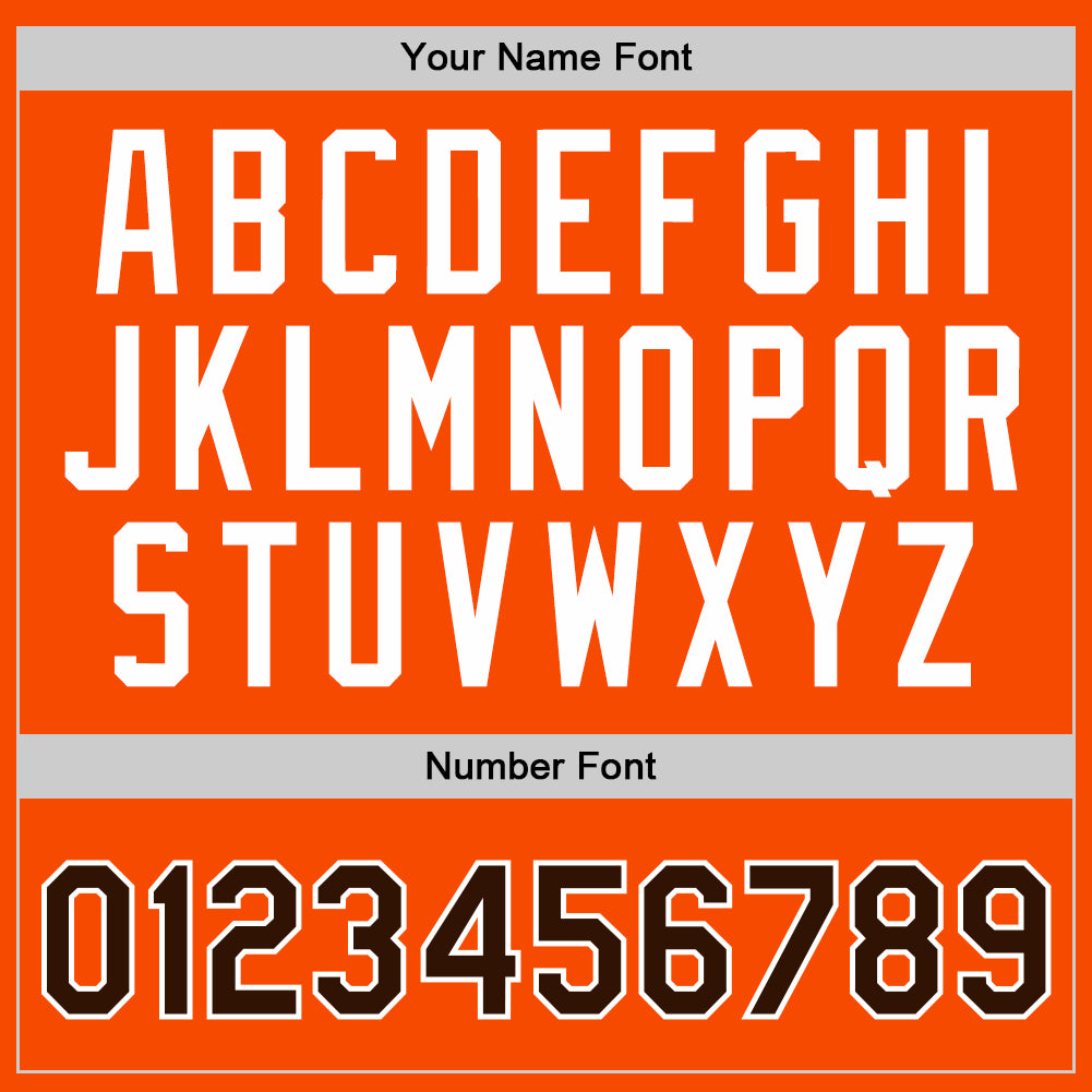 Custom Orange Brown-White Authentic Throwback Basketball Jersey - Sky-Custom