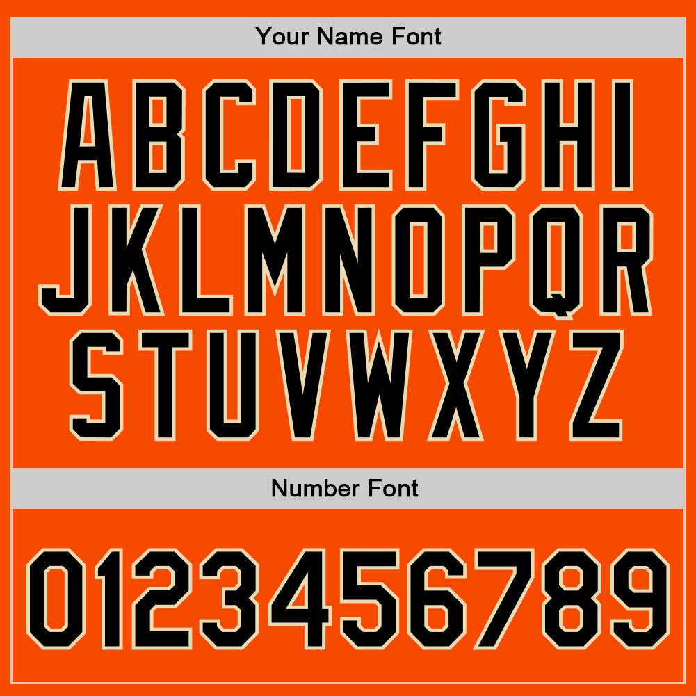 Custom Orange Black-Cream Authentic Throwback Basketball Jersey - Sky-Custom