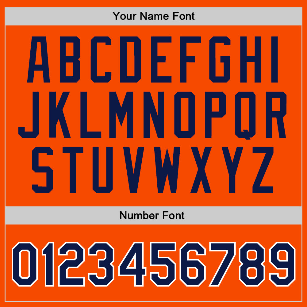 Custom Orange Navy-White Authentic Throwback Basketball Jersey - Sky-Custom