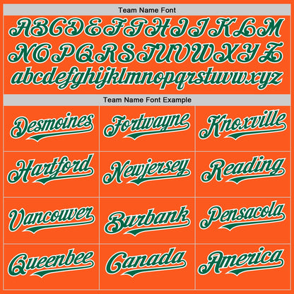Custom Orange Kelly Green-White Mesh Authentic Throwback Baseball Jersey - Sky-Custom