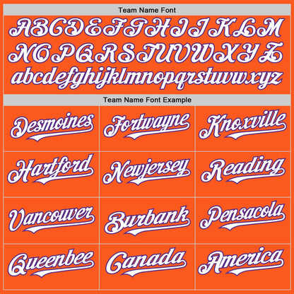 Custom Orange White-Purple Mesh Authentic Throwback Baseball Jersey - Sky-Custom
