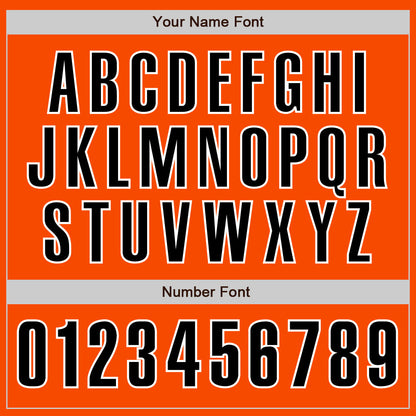 Custom Orange Black-White Authentic Baseball Jersey - Sky-Custom