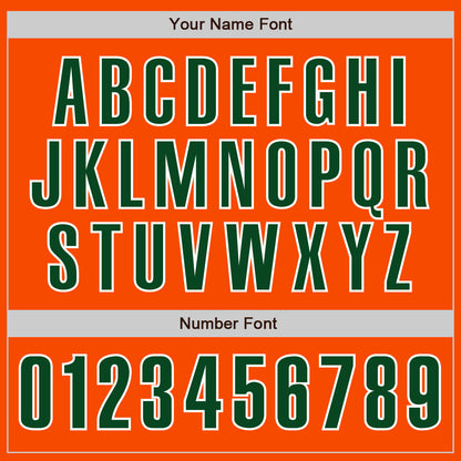 Custom Orange Green-White Authentic Baseball Jersey - Sky-Custom