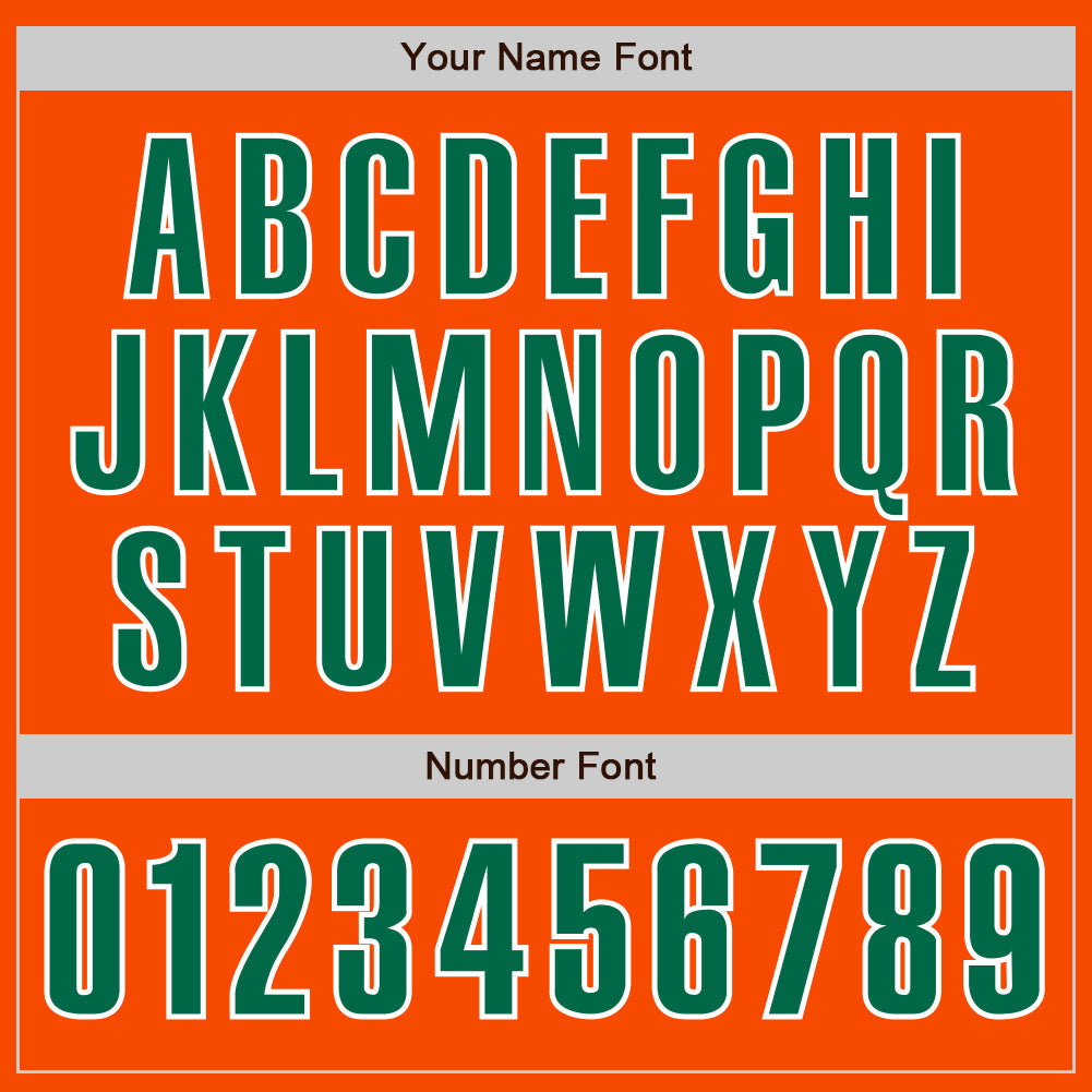 Custom Orange Kelly Green-White Authentic Baseball Jersey - Sky-Custom