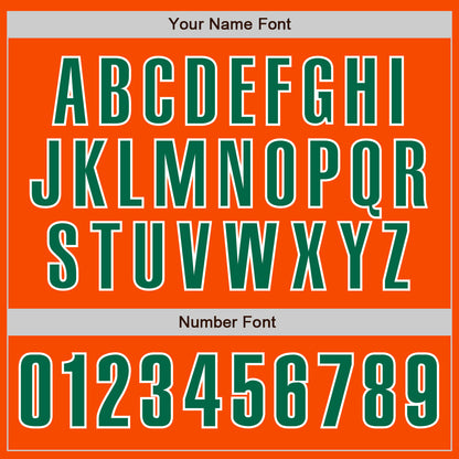 Custom Orange Kelly Green-White Authentic Baseball Jersey - Sky-Custom
