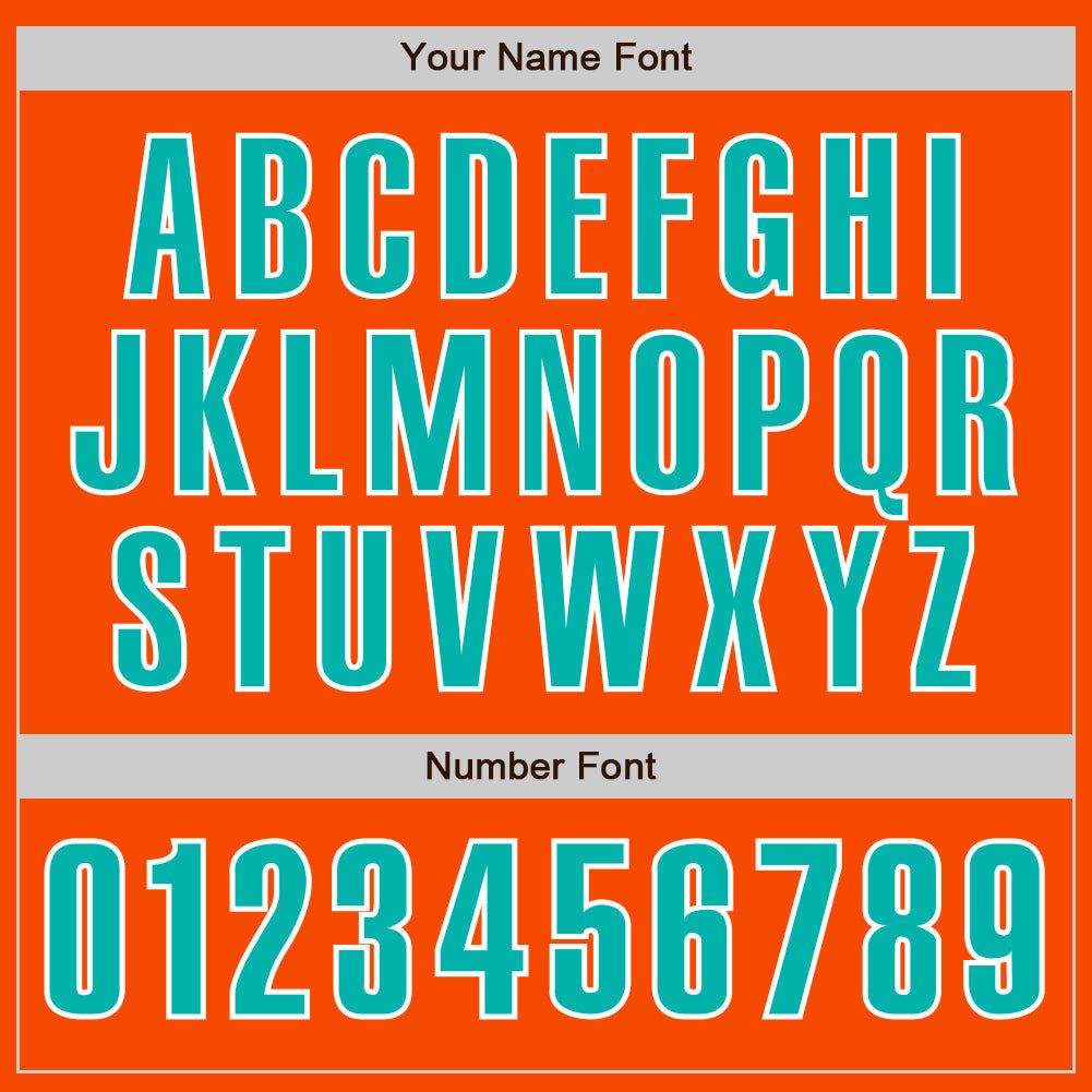 Custom Orange Aqua-White Authentic Baseball Jersey - Sky-Custom
