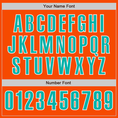 Custom Orange Aqua-White Authentic Baseball Jersey - Sky-Custom