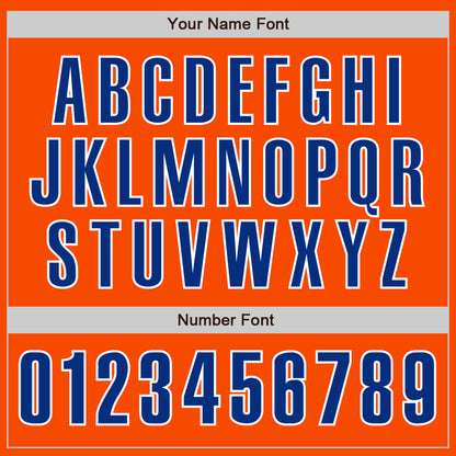 Custom Orange Royal-White Authentic Baseball Jersey - Sky-Custom
