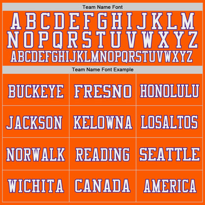 Custom Orange Purple-White Mesh Authentic Throwback Football Jersey - Sky-Custom