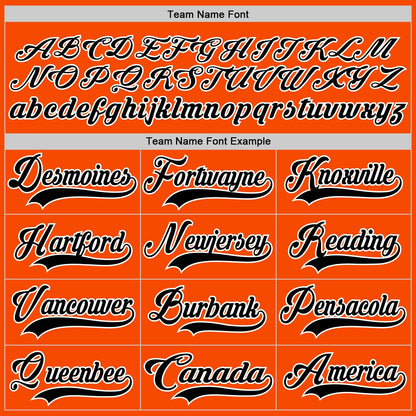 Custom Orange Black-White Hockey Lace Neck Jersey - Sky-Custom