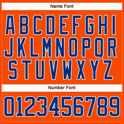 Custom Orange Royal-White Hockey Lace Neck Jersey - Sky-Custom