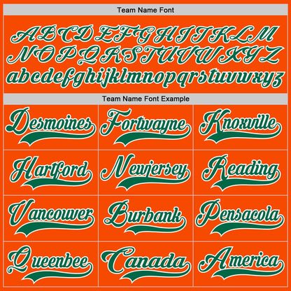 Custom Orange Kelly Green-White Hockey Lace Neck Jersey - Sky-Custom