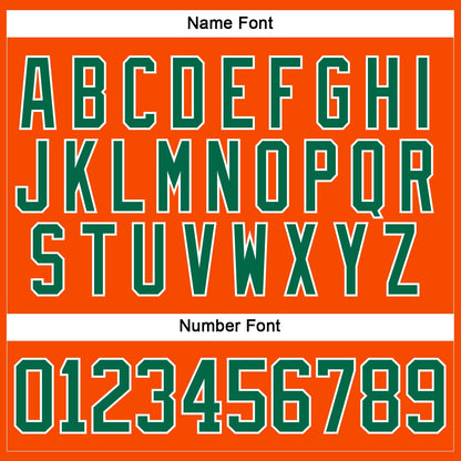 Custom Orange Kelly Green-White Hockey Lace Neck Jersey - Sky-Custom