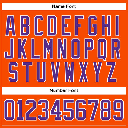 Custom Orange Purple-White Hockey Lace Neck Jersey - Sky-Custom