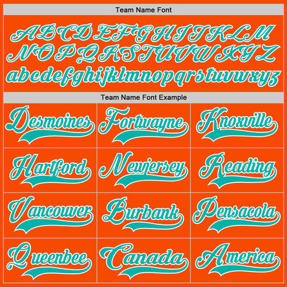 Custom Orange Aqua-White Hockey Lace Neck Jersey - Sky-Custom