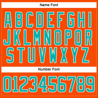 Custom Orange Aqua-White Hockey Lace Neck Jersey - Sky-Custom
