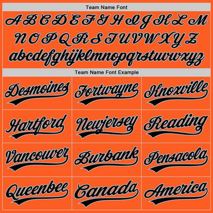 Custom Orange Black-Gray Authentic Throwback Baseball Jersey - Sky-Custom