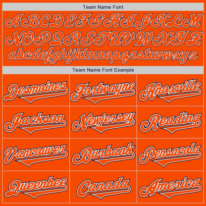 Custom Orange White-Navy Authentic Baseball Jersey - Sky-Custom