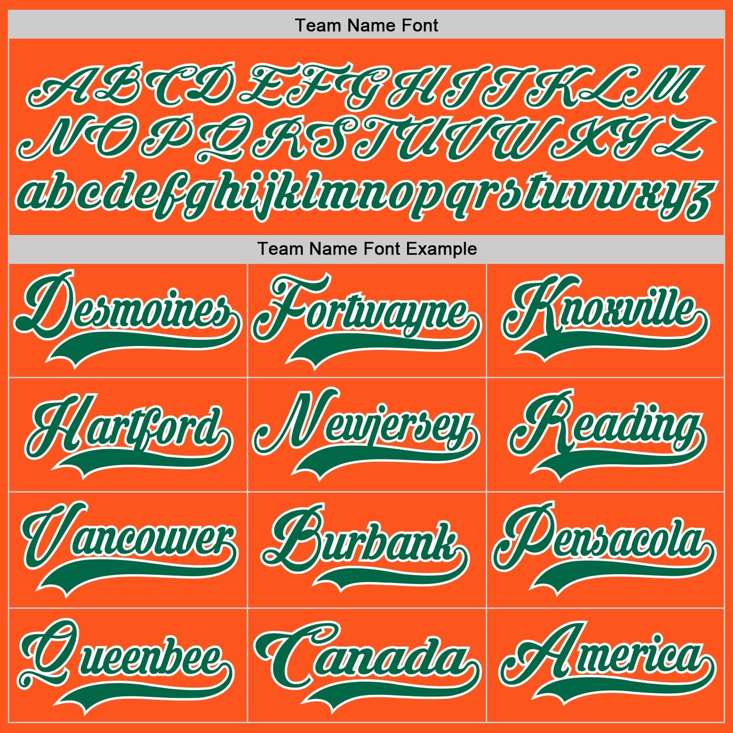 Custom Orange Kelly Green-White Hockey Jersey - Sky-Custom