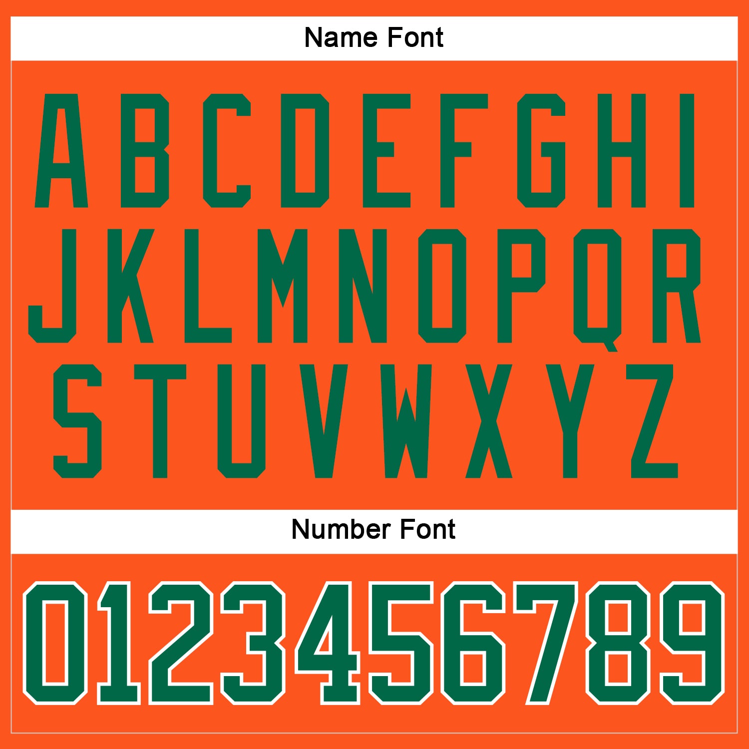 Custom Orange Kelly Green-White Hockey Jersey - Sky-Custom