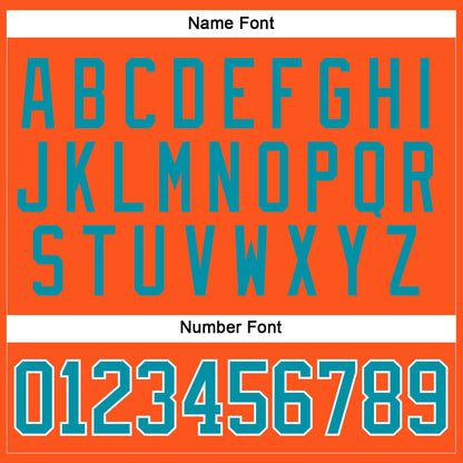 Custom Orange Teal-White Hockey Jersey - Sky-Custom
