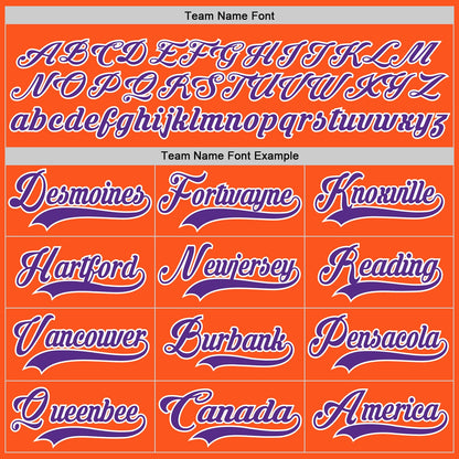 Custom Orange Purple-White Hockey Jersey - Sky-Custom
