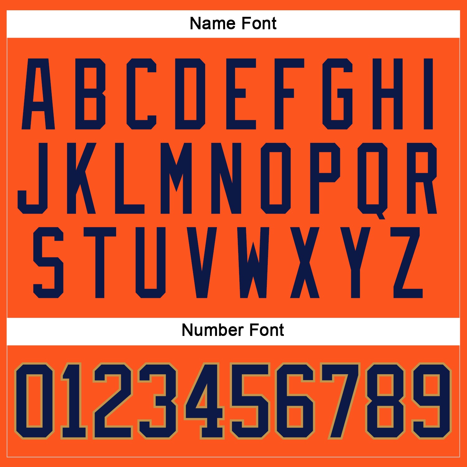 Custom Orange Navy-Old Gold Hockey Jersey - Sky-Custom