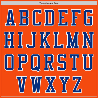 Custom Orange Royal-White Authentic Baseball Jersey - Sky-Custom