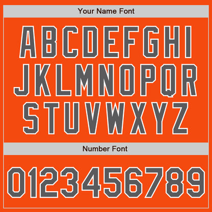 Custom Orange Steel Gray-White Authentic Baseball Jersey - Sky-Custom