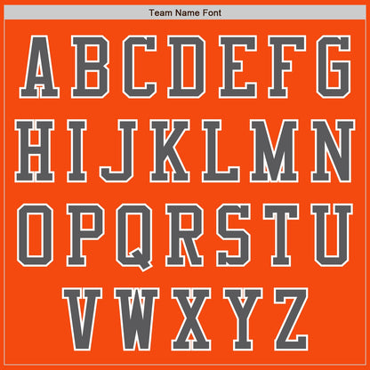 Custom Orange Steel Gray-White Authentic Baseball Jersey - Sky-Custom